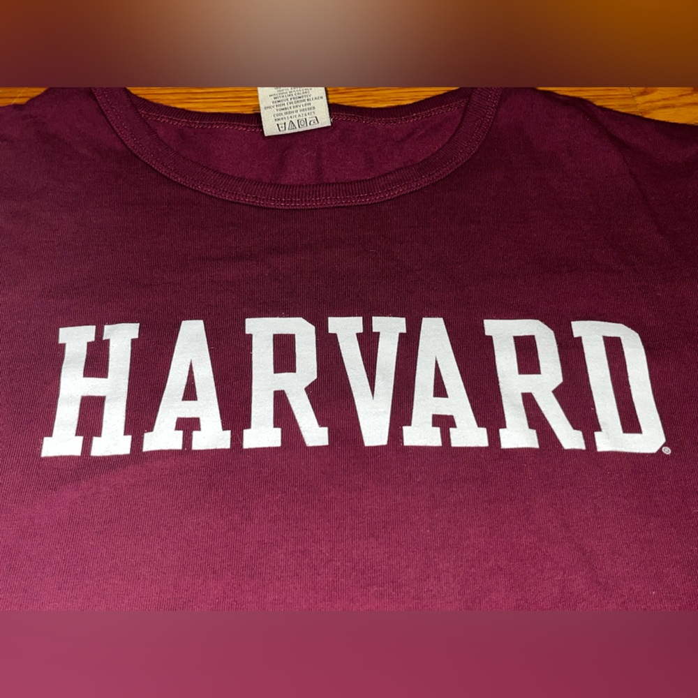 RARE Vintage Y2K Harvard Baby Tee XL Womens G Gear For Sports Maroon IVY League - Picture 2 of 8